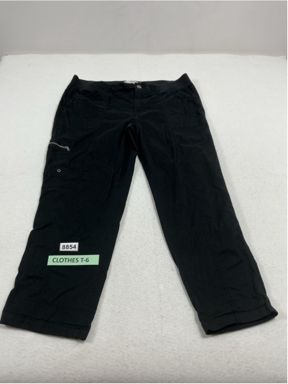 Womans Sonoma Cargo Cropped Pants Size 14 Black